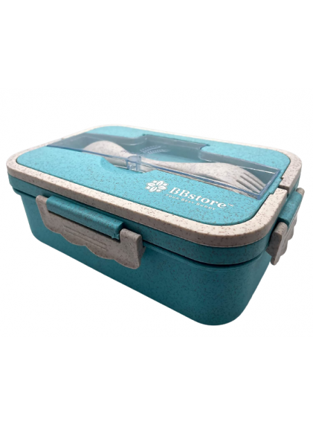 GStorm Lunch Boxes with 3 Compartments and cutlery [Spoon and Fork] Leakage Proof Container with Holding Handle