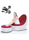 Inflatable Lazy Sofa with Electric air Pump and Foot Rest