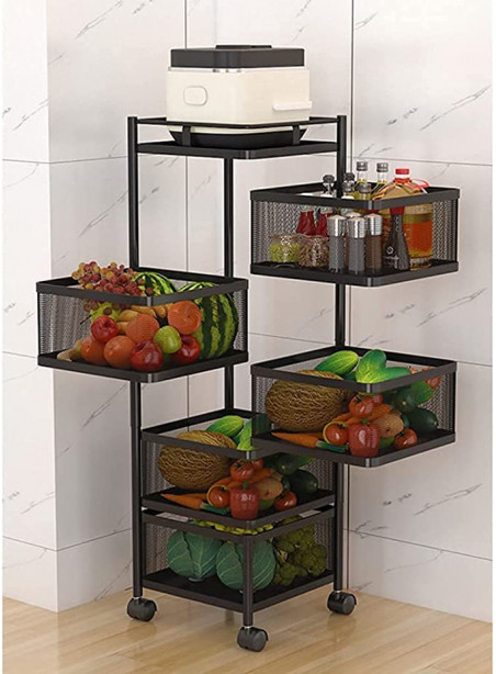 Metal Vegetable Basket Multi-layered Storage Rack For Multi-Purpose - 5Rack/4racks