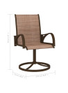 Garden Swivel Chairs 2 pcs Textilene and Steel Brown