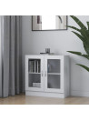Vitrine Cabinet White 82.5x30.5x80 cm Engineered Wood