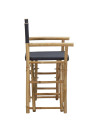 Folding Director's Chairs 2 pcs Dark Grey Bamboo and Fabric