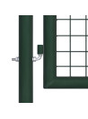 Fence Gate Steel 100x125 cm Green