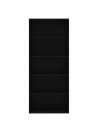 5-Tier Book Cabinet Black 80x30x189 cm Engineered Wood