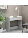 Desk Concrete Grey 80x40x75 cm Engineered Wood