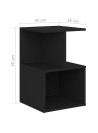 Bedside Cabinet Black 35x35x55 cm Engineered Wood