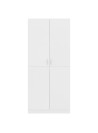 Wardrobe White 80x52x180 cm Engineered Wood
