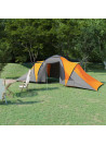 Camping Tent 6 Persons Grey and Orange