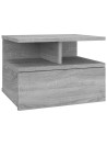 Floating Nightstand 2 pcs Grey Sonoma 40x31x27 cm Engineered Wood