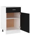 Drawer Bottom Cabinet Black 50x46x81.5 cm Engineered Wood