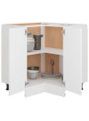 Corner Bottom Cabinet White 75.5x75.5x80.5 cm Engineered Wood