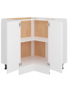 Corner Bottom Cabinet White 75.5x75.5x80.5 cm Engineered Wood
