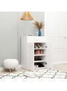 Shoe Cabinet White 60x35x84 cm Engineered Wood