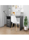 Desk with Drawers Black 110x50x76 cm Engineered Wood