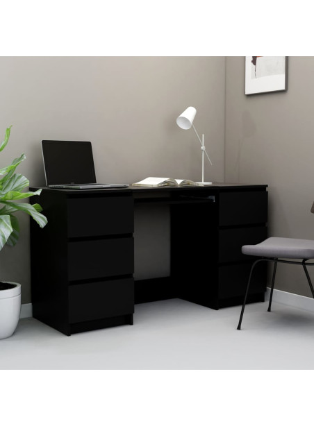 Writing Desk Black 140x50x77 cm Engineered Wood