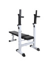 Workout Bench with Weight Rack, Barbell and Dumbbell Set 60.5kg