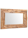 Decorative Mirror Teak 90x60 cm Rectangular