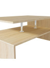 Coffee Table Engineered Wood 90x59x42 cm Oak