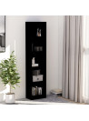 5-Tier Book Cabinet Black 40x24x175 cm Engineered Wood