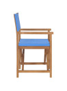 Director's Chair Solid Teak Wood Blue