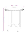 Dining Table Black Ø50 cm Tempered Glass and Steel