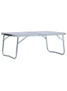 Folding Camping Table White Aluminium 60x40 cm