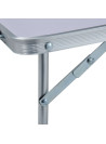 Folding Camping Table White Aluminium 60x40 cm