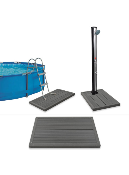 Floor Element for Solar Shower Pool Ladder WPC