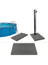 Floor Element for Solar Shower Pool Ladder WPC