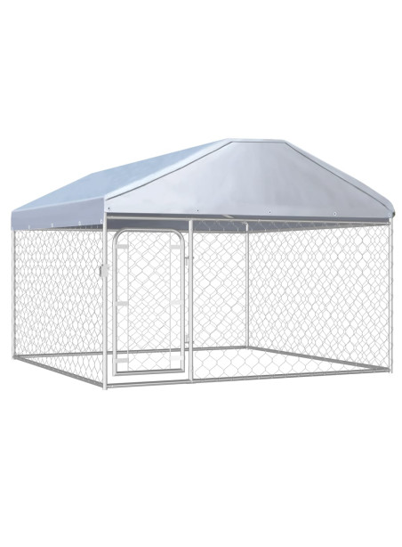 Outdoor Dog Kennel with Roof 200x200x135 cm