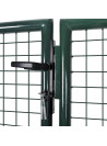 Fence Gate Steel 306x150 cm Green