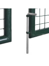 Fence Gate Steel 306x150 cm Green