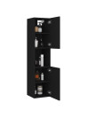 Bathroom Cabinet Black 30x30x130 cm Engineered Wood