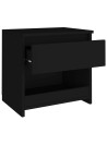 Bedside Cabinet Black 40x30x39 cm Engineered Wood