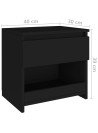 Bedside Cabinet Black 40x30x39 cm Engineered Wood