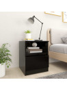 Bed Cabinet Black 40x40x50 cm Engineered Wood