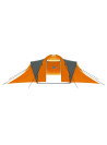 Camping Tent 9 Persons Fabric Grey and Orange