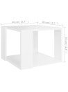 Coffee Table White 40x40x30 cm Engineered Wood