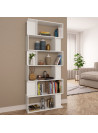 Book Cabinet/Room Divider White 80x24x192 cm Engineered Wood