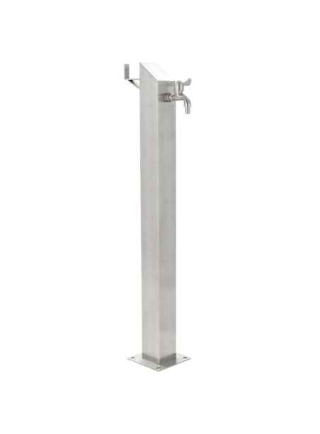 Garden Water Column Stainless Steel Square 95 cm