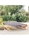 Outdoor Lounge Bed 165x188.5x46 cm Solid Bent Wood Anthracite