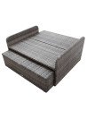 2 Piece Garden Lounge Set with Cushions Poly Rattan Grey