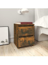 Bedside Cabinets 2 pcs Smoked Oak 30x30x40 cm Engineered Wood
