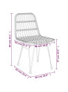 Garden Chairs 2 pcs Black 48x62x84 cm PE Rattan