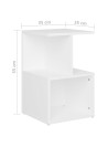 Bedside Cabinet White 35x35x55 cm Engineered Wood