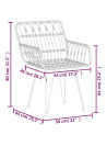 Garden Chairs 2 pcs with Armrest Black 56x64x80 cm PE Rattan
