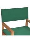 Director's Chairs 2 pcs Solid Teak Wood Green