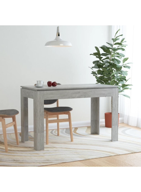 Dining Table Concrete Grey 120x60x76 cm Engineered Wood
