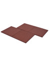 Fall Protection Tiles 18 pcs Rubber 50x50x3 cm Red