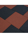Fall Protection Tiles 18 pcs Rubber 50x50x3 cm Black
